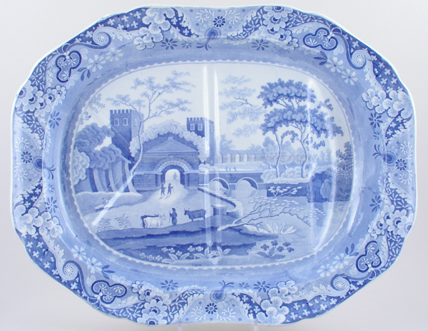 Meat Dish or Platter with tree and well c1820